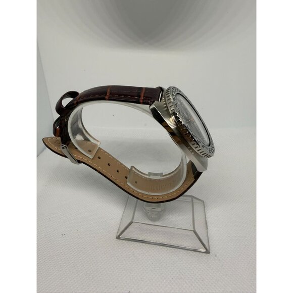 Seiko 5 Automatic 6309-512A Day/Date Vintage Men Vintage Seiko 5 Sports Automatic Watch With Brown Leather Strap & Day-Date